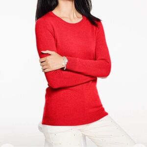 Chic Red Long Sleeve Top